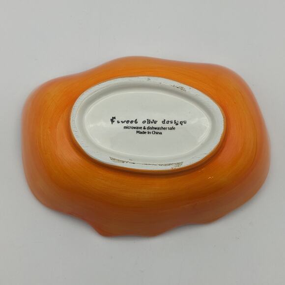 Ceramic Halloween Decor Pumpkin Mug Bat Candy Dish Glazed Coffee Jack o'Lantern - Picture 10 of 11